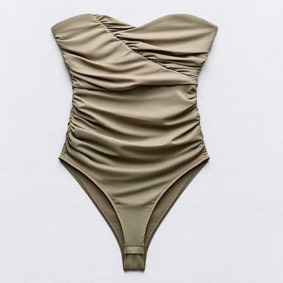 Zara Tops - Zara bandeau bodysuit sz S - BNWT